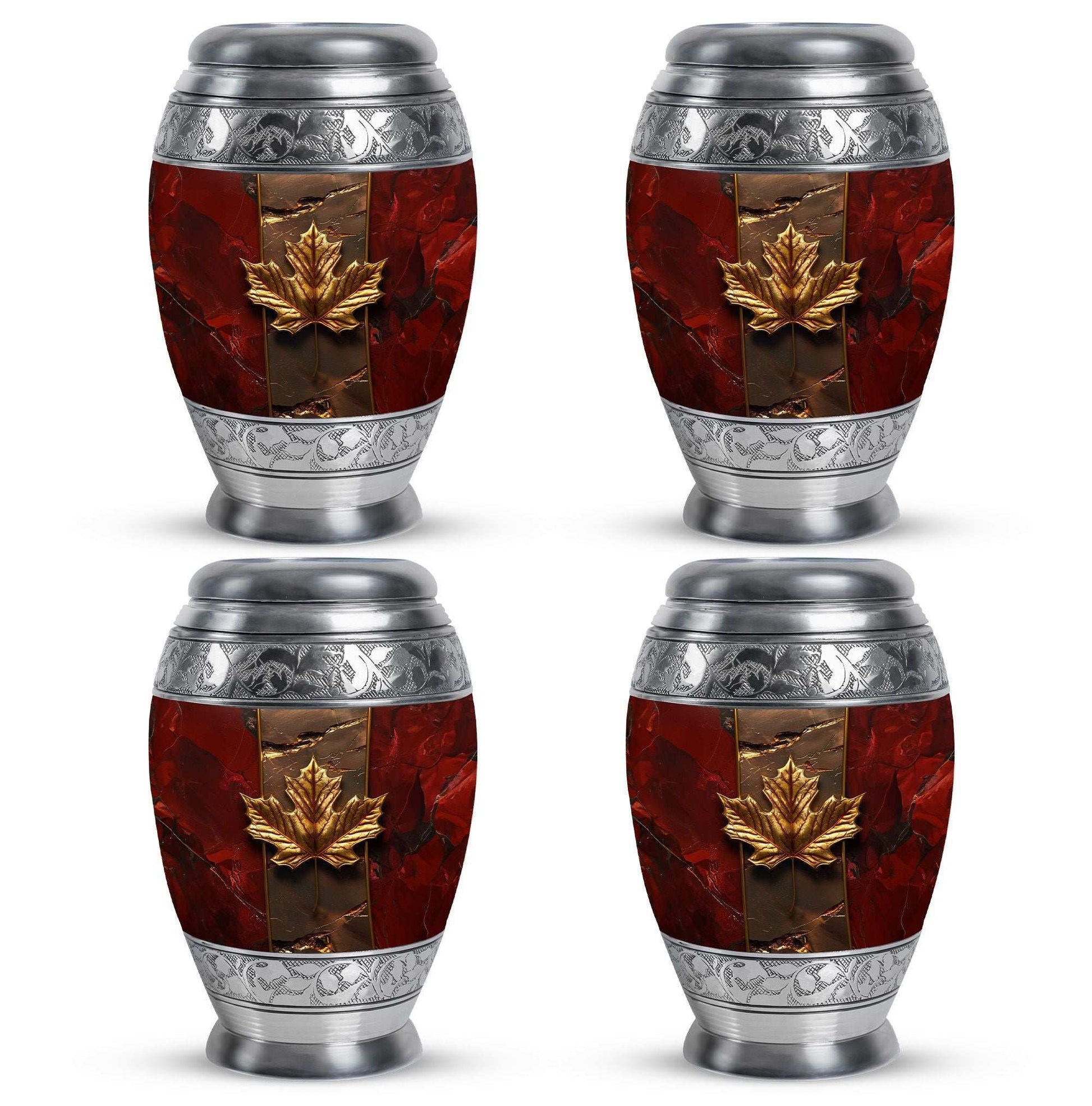 Mapple Leaf Theme 3 Inch Keepsake Pack of 4