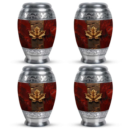 Mapple Leaf Theme 3 Inch Keepsake Pack of 4