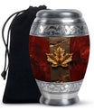 Mapple Leaf Theme Large Urn 10 Inch