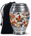 Mapple Leaf Theme Large Urn 10 Inch
