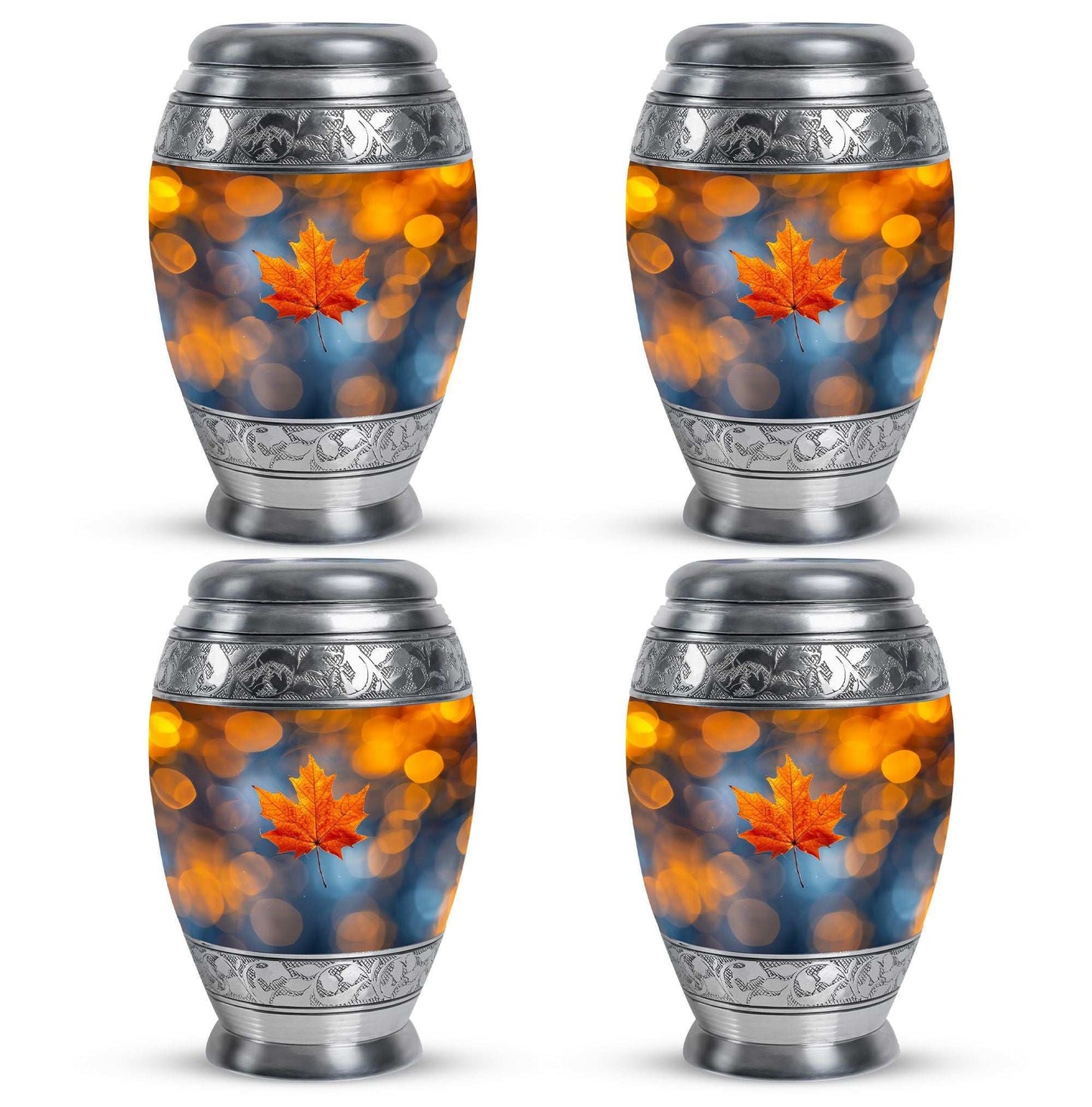 Mapple Leaf Theme 3 Inch Keepsake Pack of 4