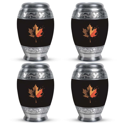 Mapple Leaf Theme 3 Inch Keepsake Pack of 4