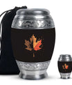 Mapple Leaf Theme Large Urn With 1 Keepsake Urn