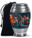 Tiger Theme Large Urn 10 Inch
