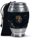 Tiger Theme Large Urn 10 Inch