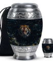 Tiger Theme Large Urn With 1 Keepsake Urn