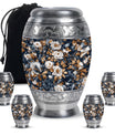 Flowers Theme Large Urn With 4 Keepsake Urn