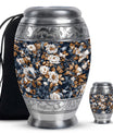 Flowers Theme Large Urn With 1 Keepsake Urn