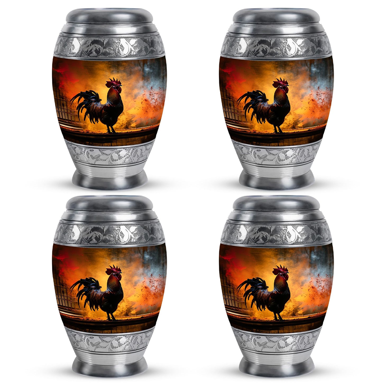 Chicken Theme 3 Inch Keepsake Pack of 4