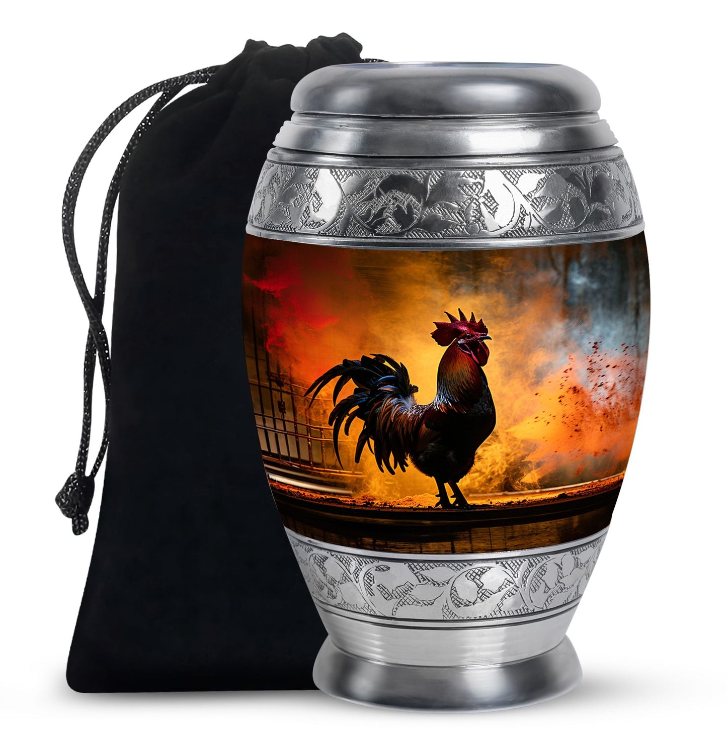 Chicken Theme Large Urn 10 Inch