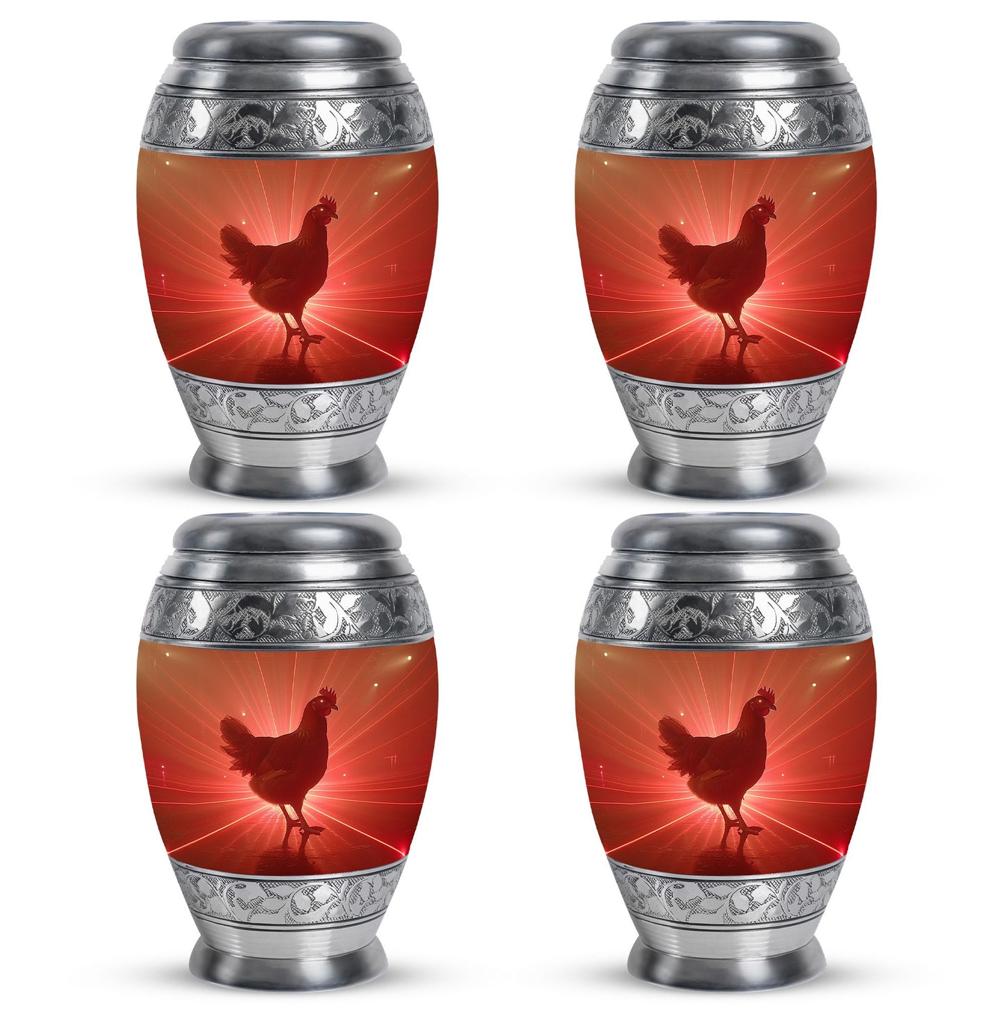 Chicken Theme 3 Inch Keepsake Pack of 4