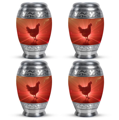 Chicken Theme 3 Inch Keepsake Pack of 4