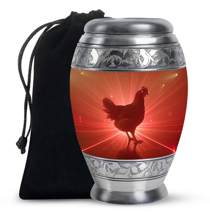 Chicken Theme Large Urn 10 Inch
