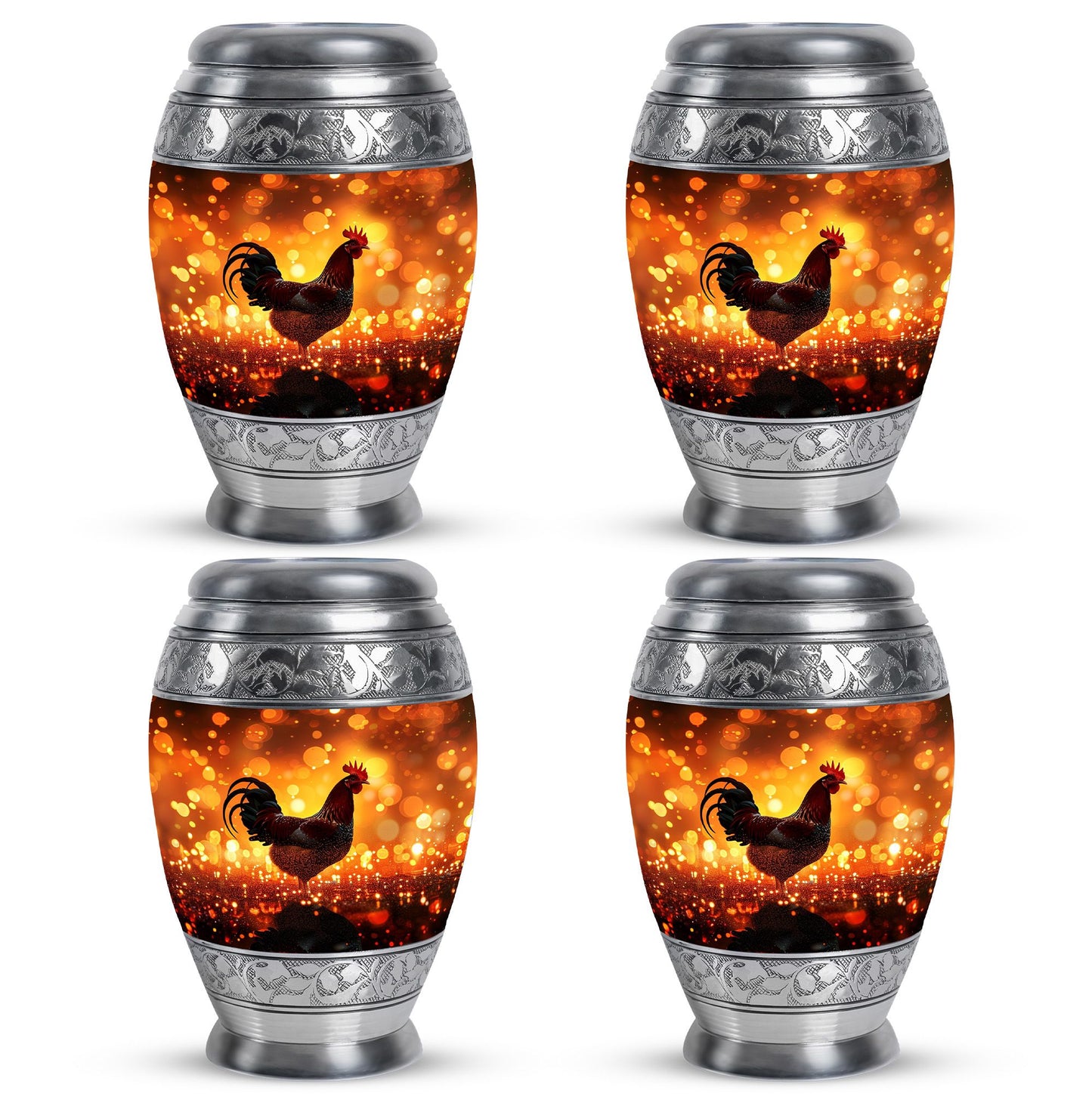 Chicken Theme 3 Inch Keepsake Pack of 4
