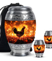 Chicken Theme Large Urn With 2 Keepsake Urn