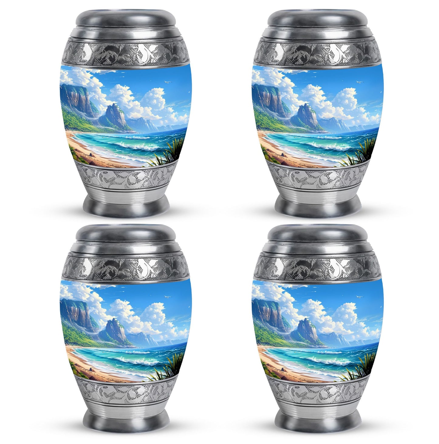 Beach Theme 3 Inch Keepsake Pack of 4