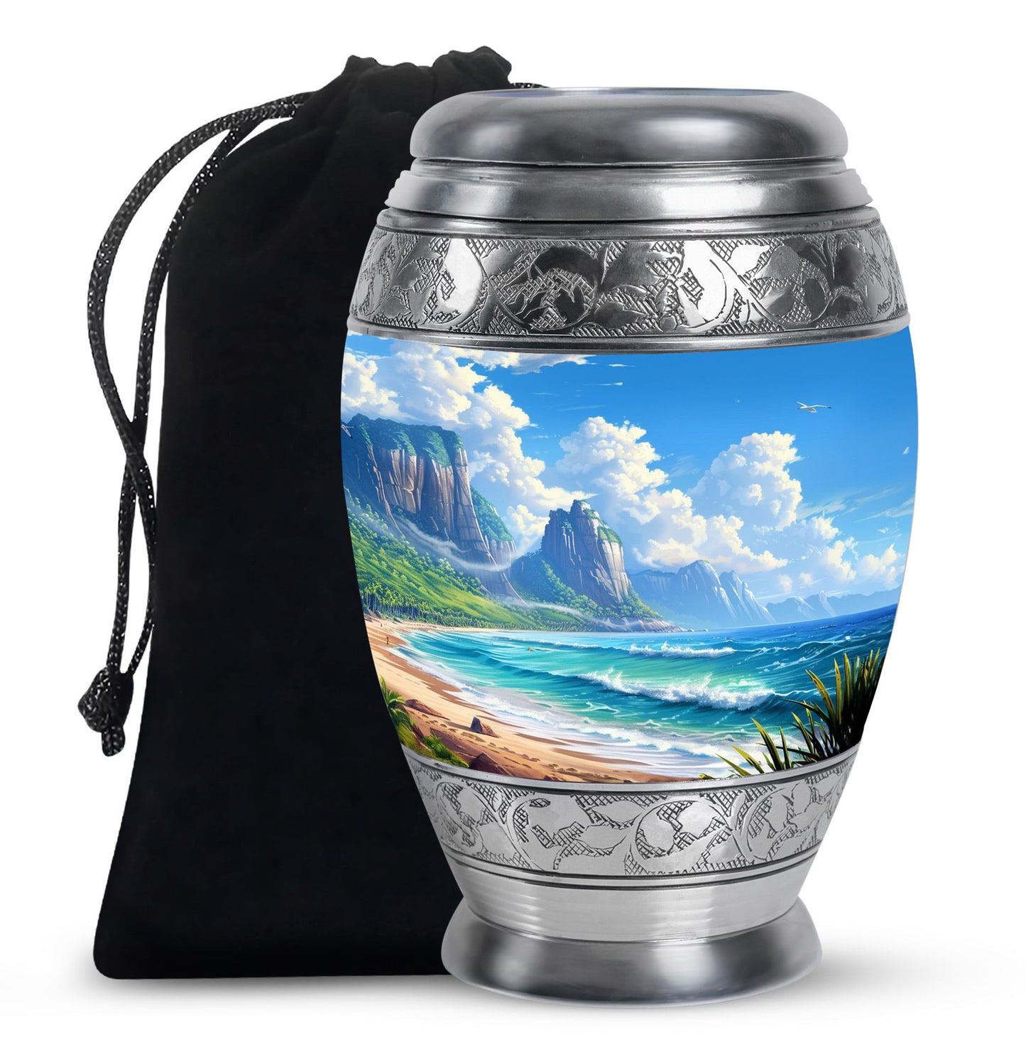 Beach Theme Large Urn 10 Inch