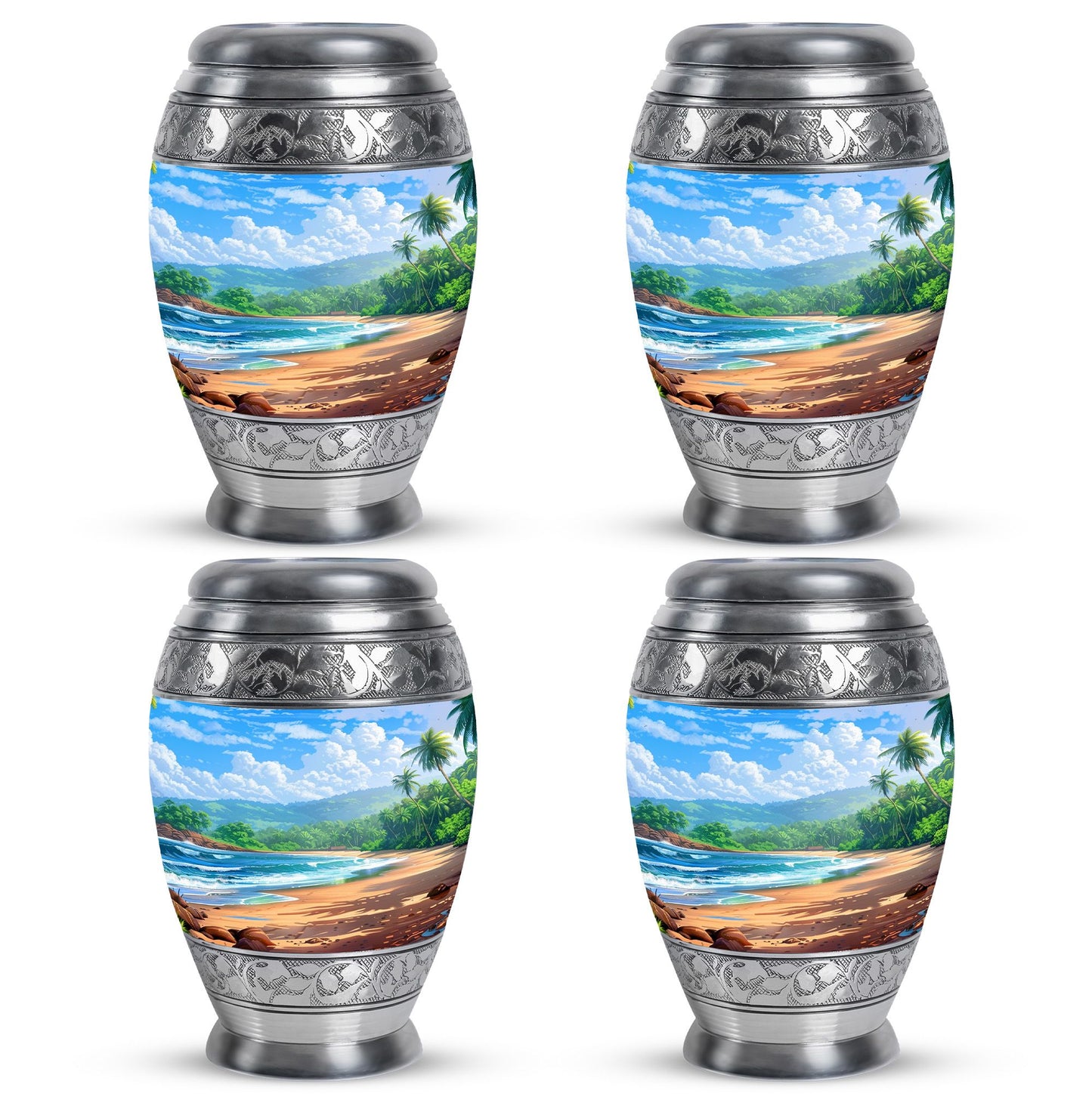 Beach Theme 3 Inch Keepsake Pack of 4