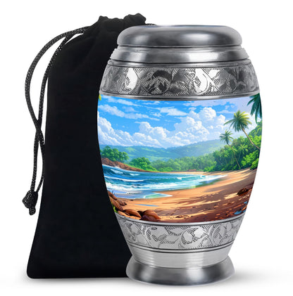 Beach Theme Large Urn 10 Inch