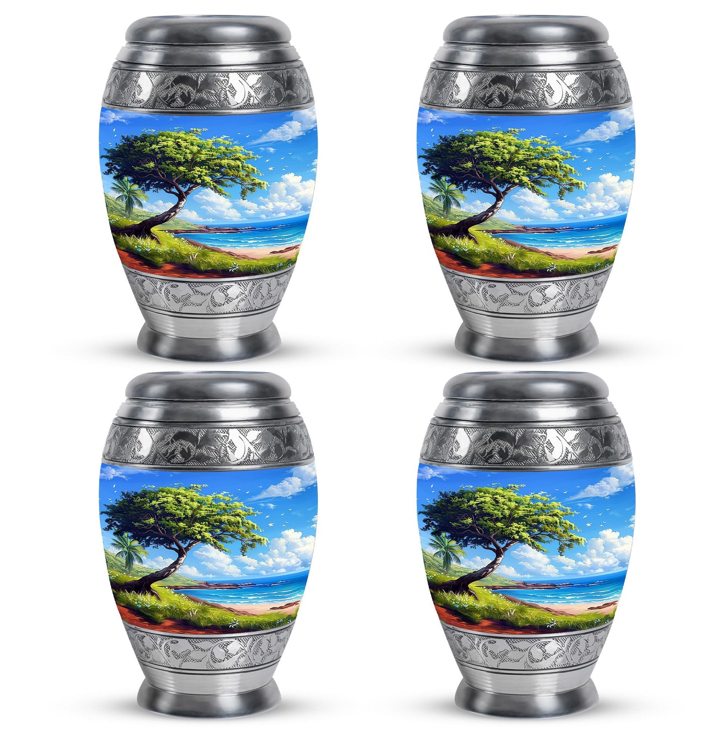 Beach Theme 3 Inch Keepsake Pack of 4