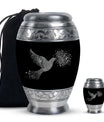 Dove Theme Large Urn With 1 Keepsake Urn