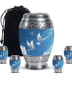 Dove Theme Large Urn With 4 Keepsake Urn