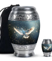 Dove Theme Large Urn With 1 Keepsake Urn
