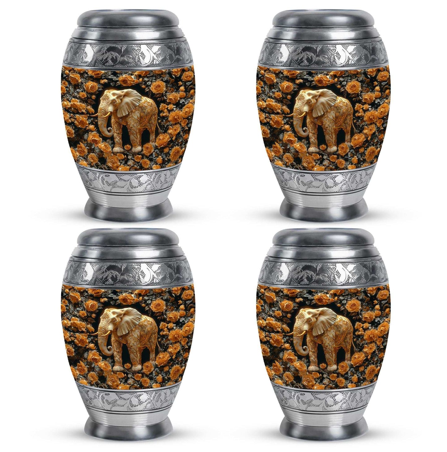 Elephant Theme 3 Inch Keepsake Pack of 4