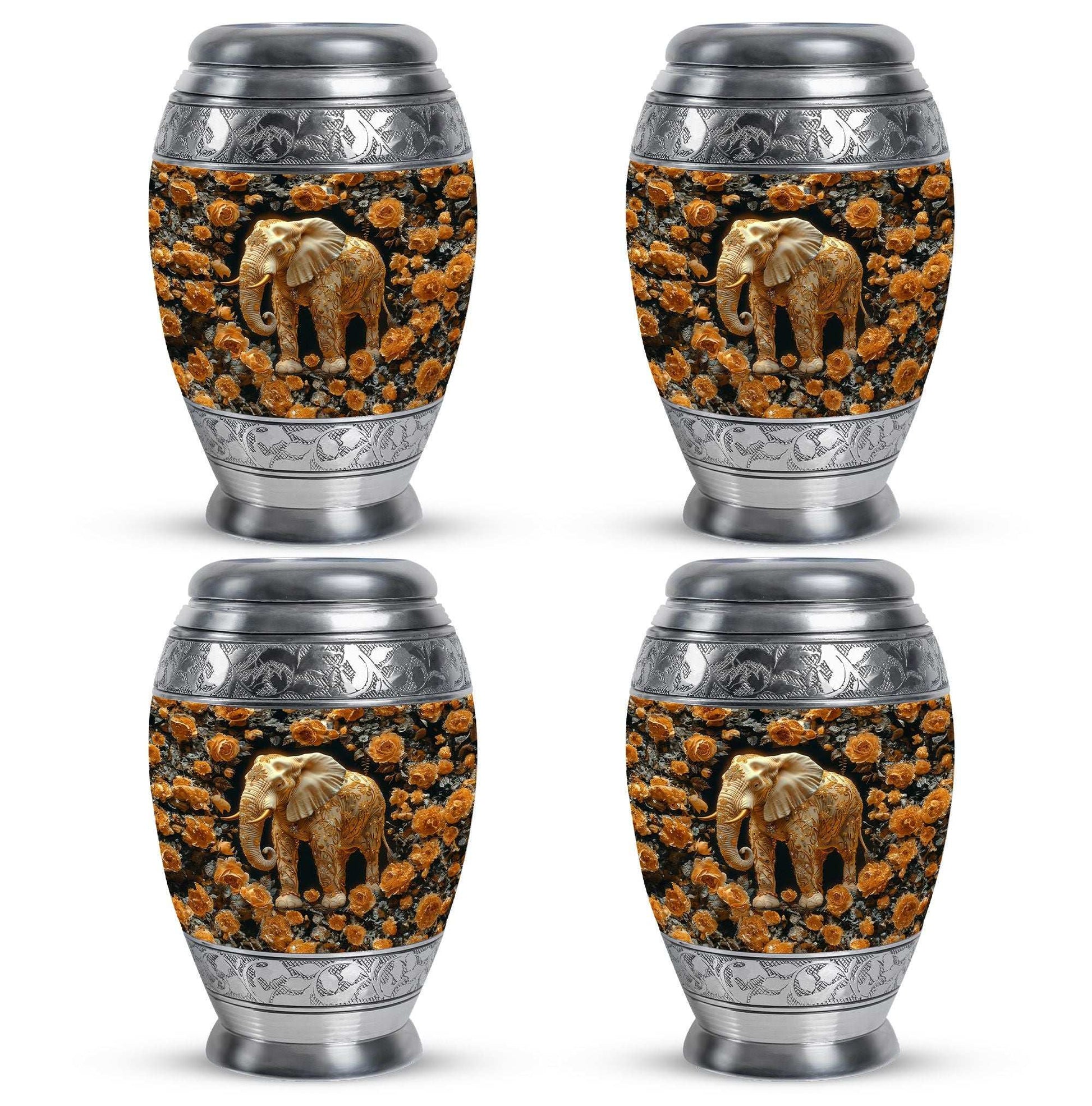 Elephant Theme 3 Inch Keepsake Pack of 4