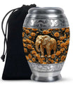 Elephant Theme Large Urn 10 Inch