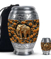 Elephant Theme Large Urn With 1 Keepsake Urn