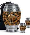 Elephant Theme Large Urn With 2 Keepsake Urn