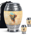 Elephant Theme Large Urn With 2 Keepsake Urn