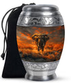 Elephant Theme Large Urn 10 Inch