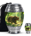 Bear Theme Large Urn With 1 Keepsake Urn