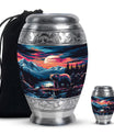 Bear Theme Large Urn With 1 Keepsake Urn
