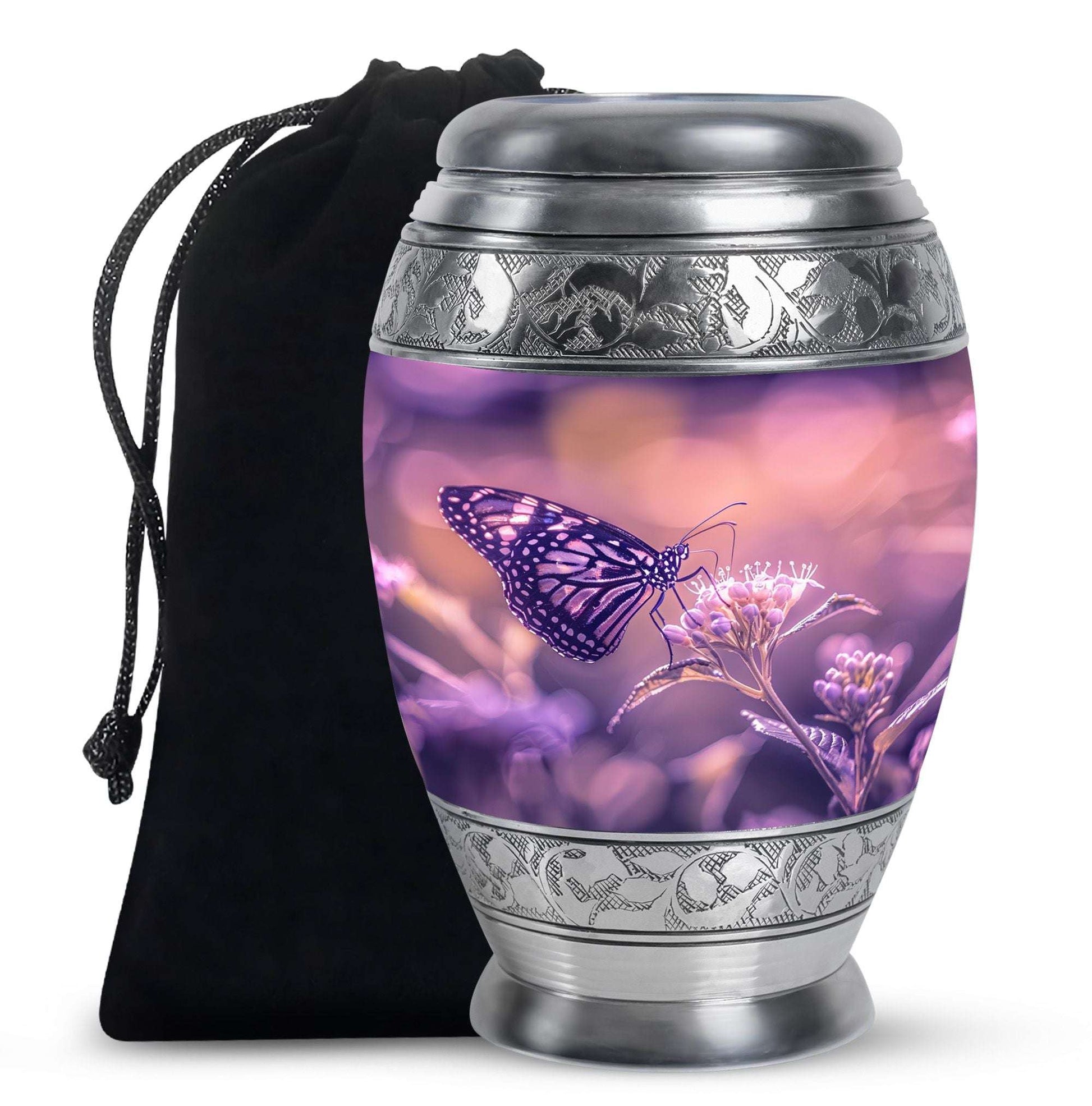 Butterfly Theme Large Urn 10 Inch