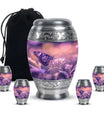 Butterfly Theme Large Urn With 4 Keepsake Urn