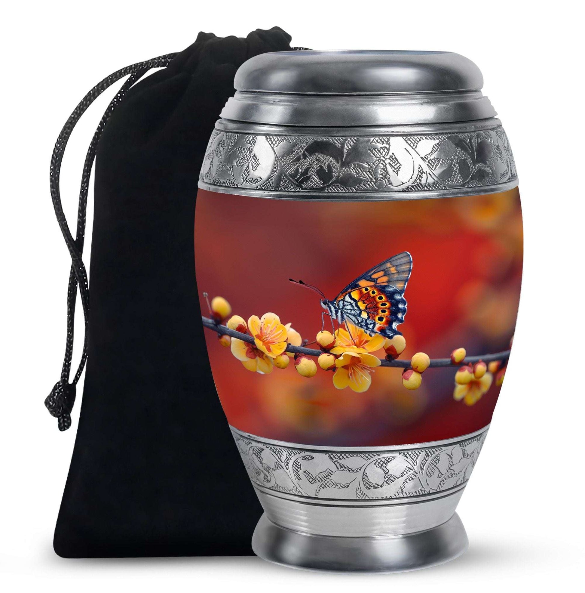 Butterfly Theme Large Urn 10 Inch