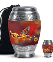 Butterfly Theme Large Urn With 1 Keepsake Urn