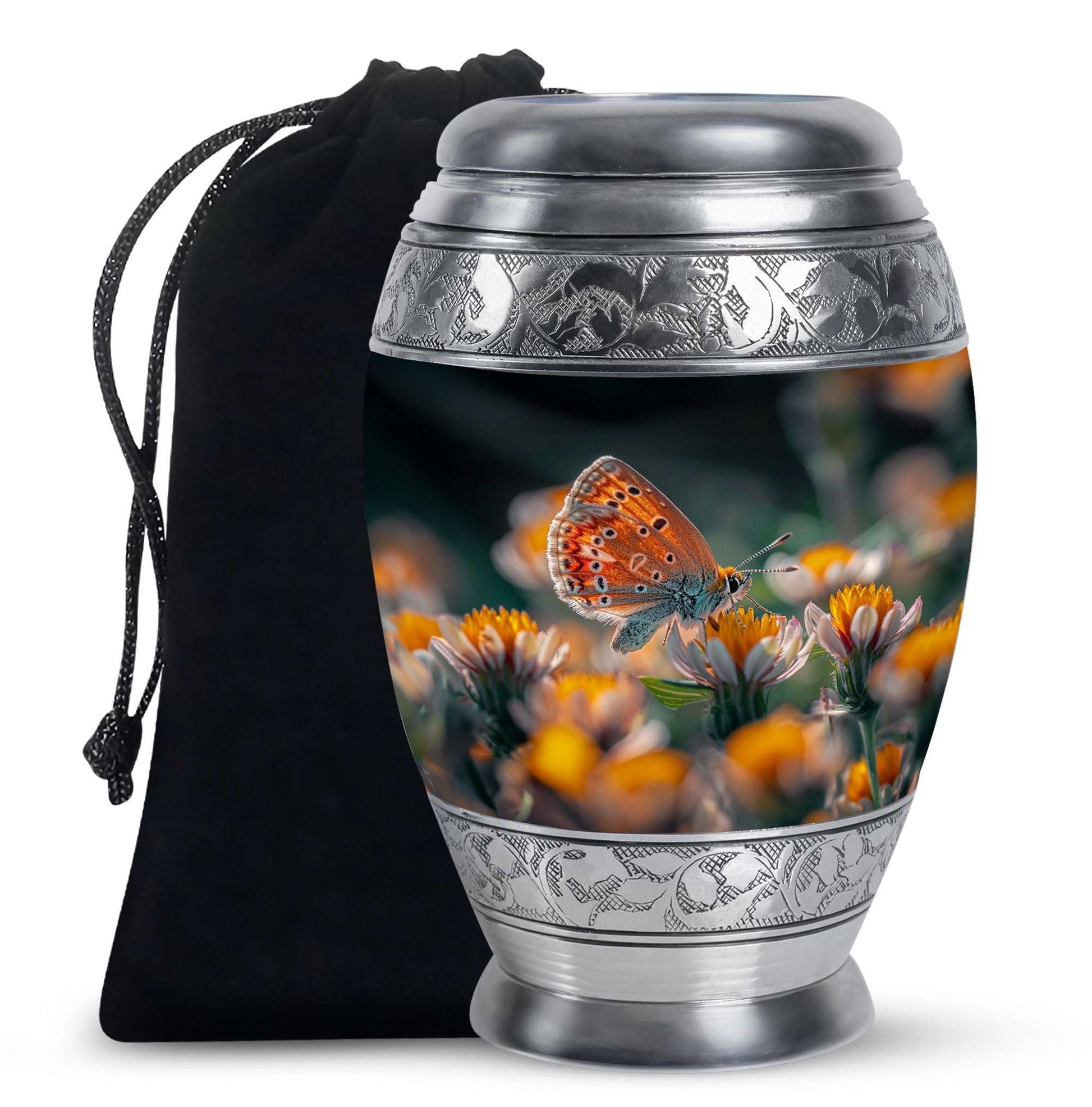 Butterfly Theme Large Urn 10 Inch