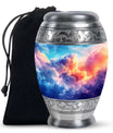 Clouds Theme Large Urn 10 Inch