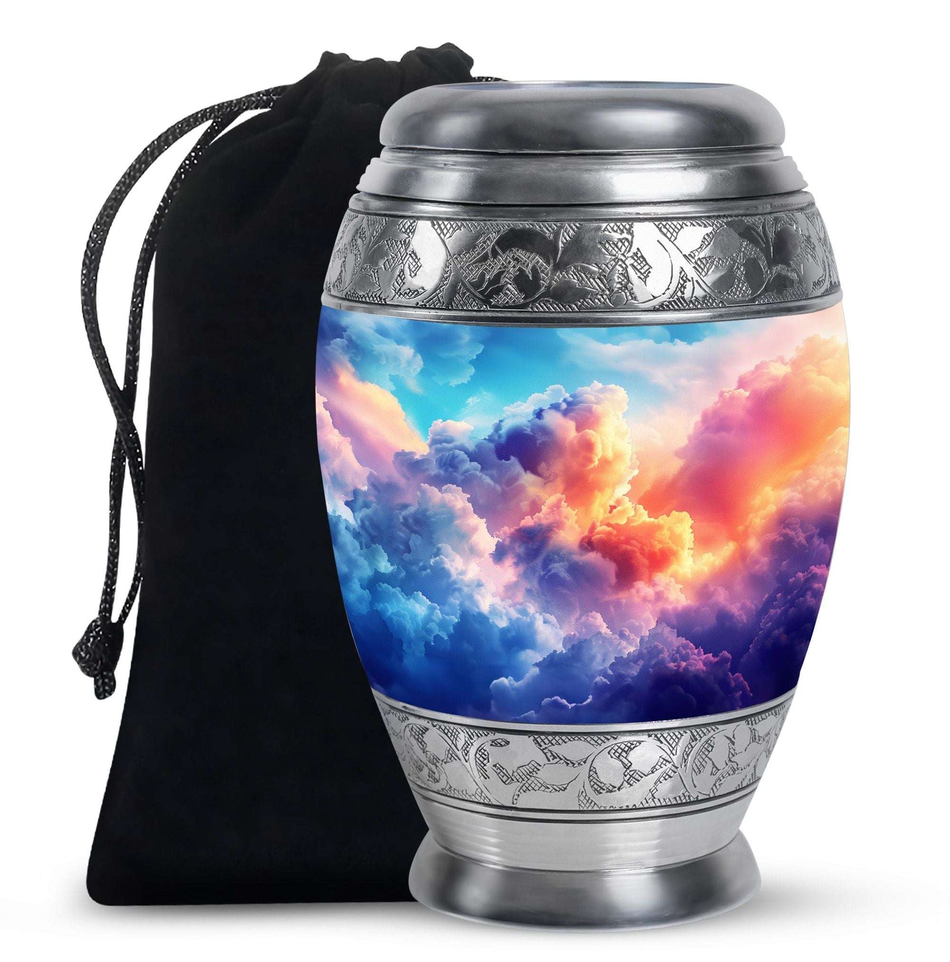 Clouds Theme Large Urn 10 Inch