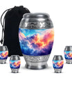 Clouds Theme Large Urn With 4 Keepsake Urn