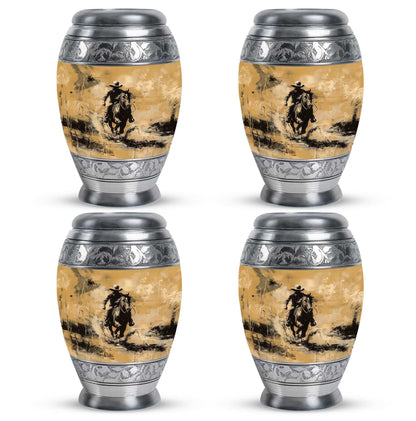 Cowboy Theme 3 Inch Keepsake Pack of 4