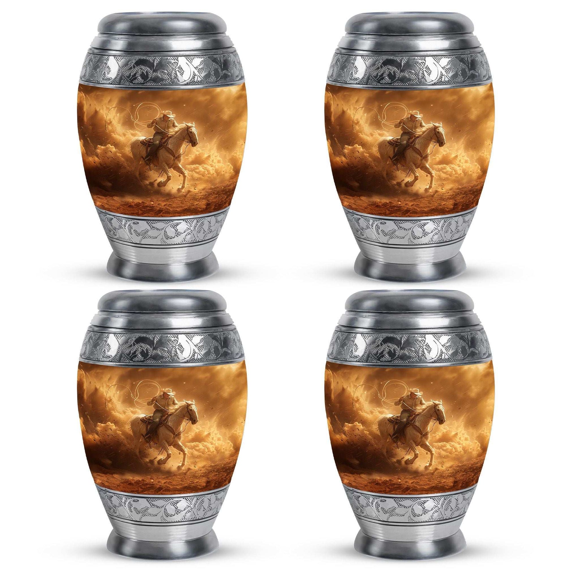 Cowboy Theme 3 Inch Keepsake Pack of 4