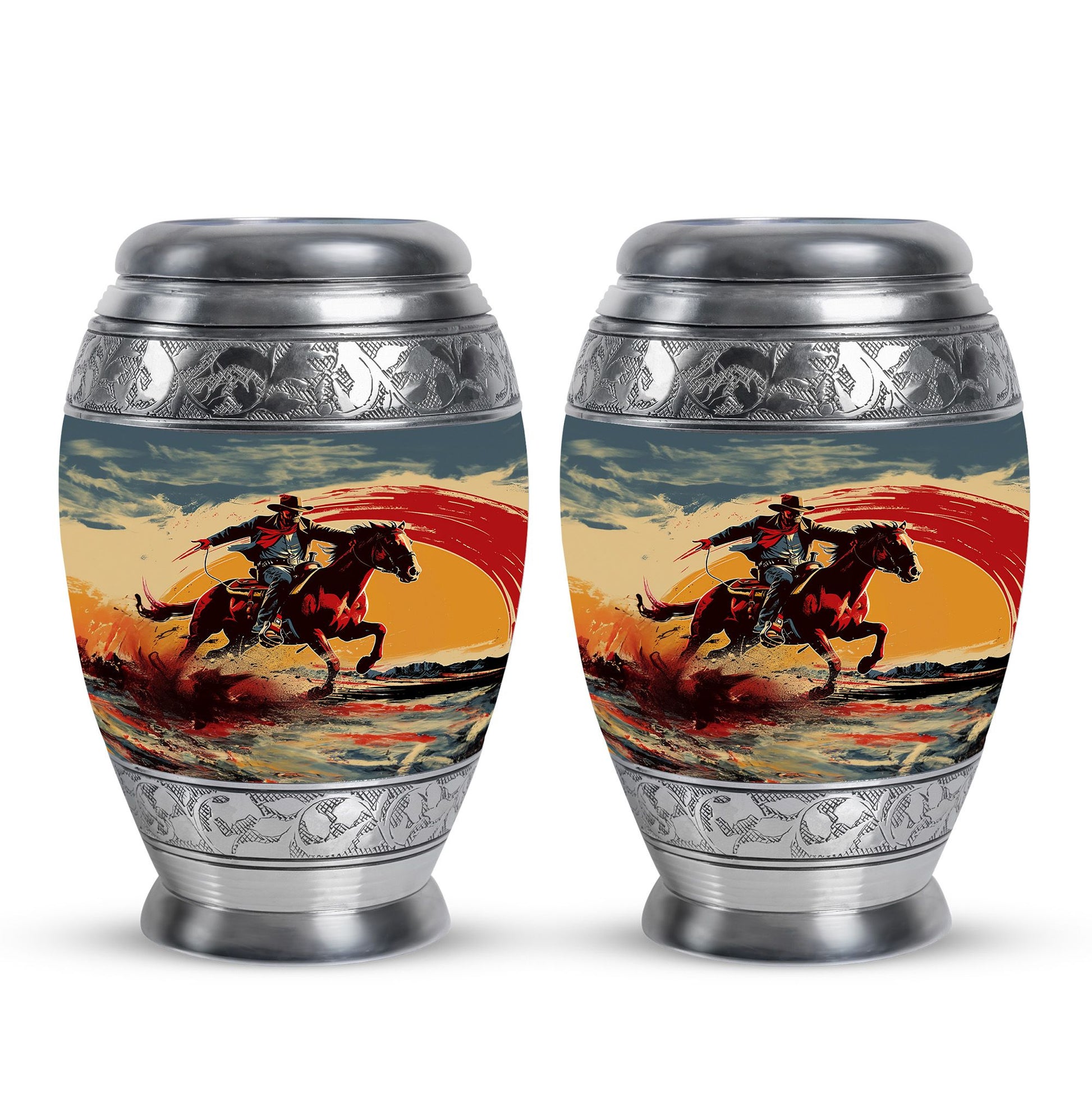 Cowboy Theme 3 Inch Keepsake Pack of 2