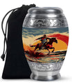 Cowboy Theme Large Urn 10 Inch