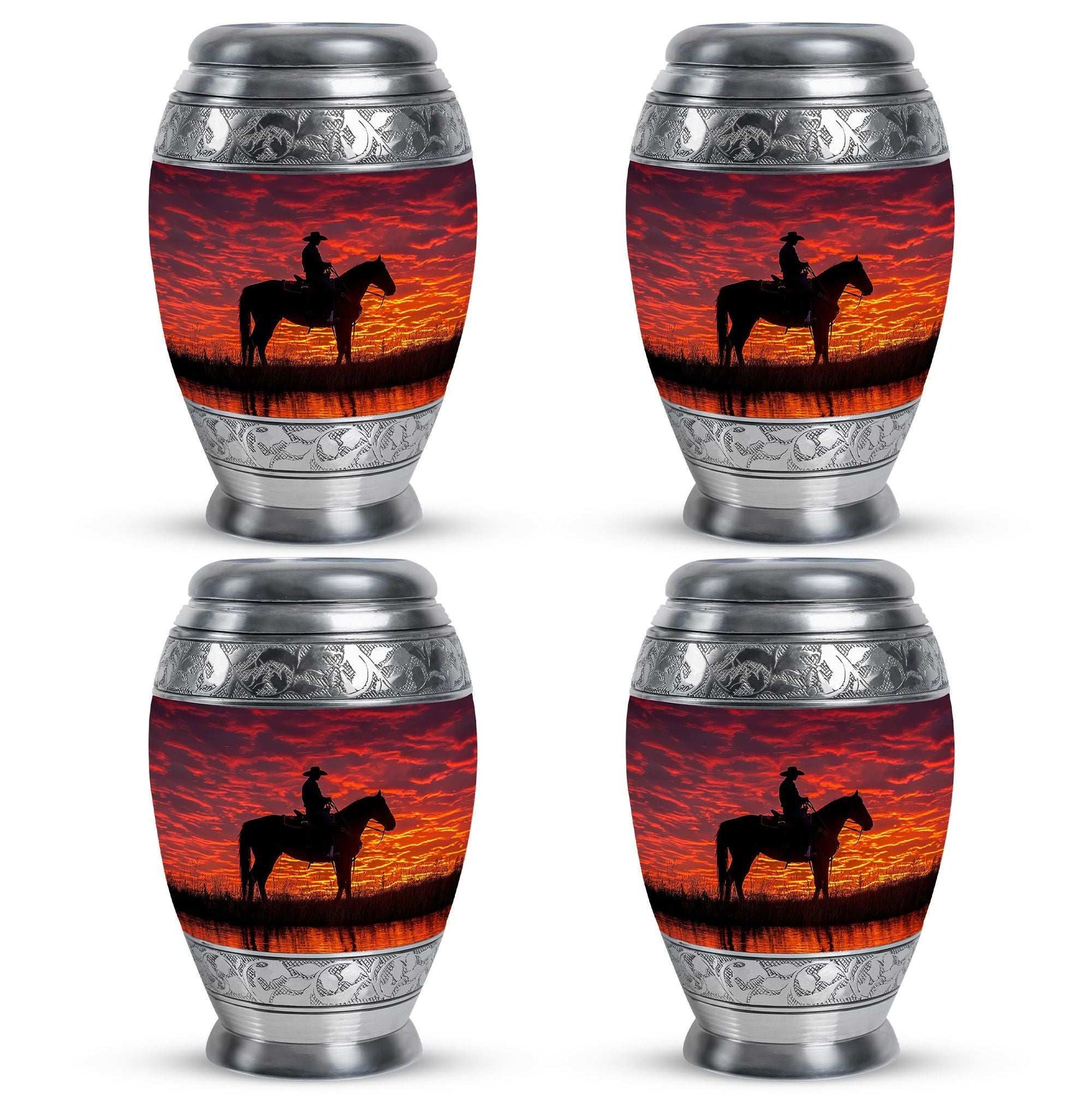 Cowboy Theme 3 Inch Keepsake Pack of 4