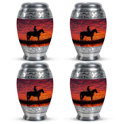 Cowboy Theme 3 Inch Keepsake Pack of 4